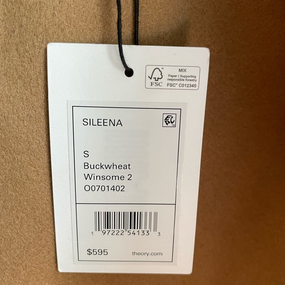 Theory Sileena Jacket Wool Cashmere Size S Camel Tan Quiet Luxury Fall Winterr - Picture 8 of 11